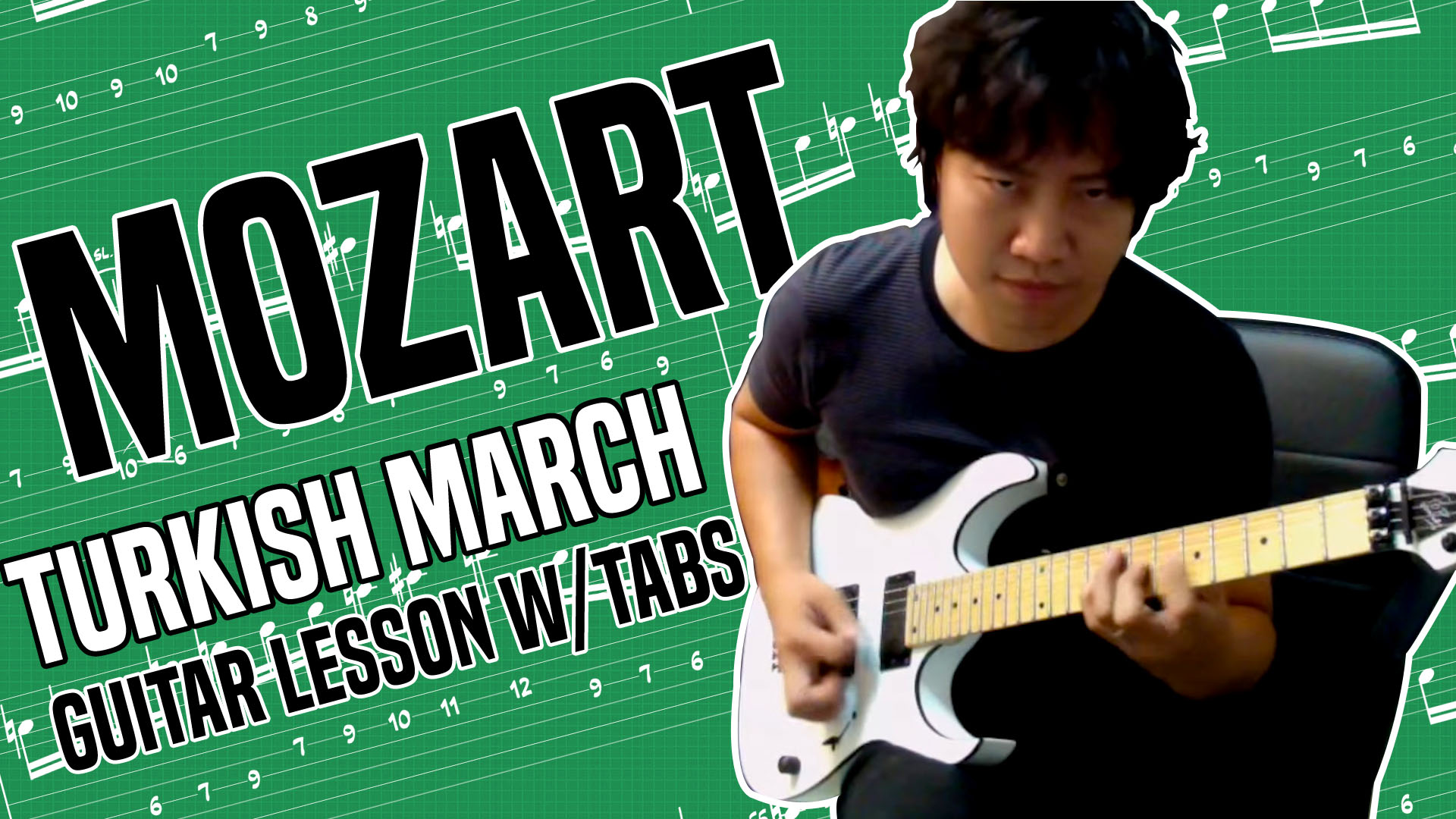 Turkish March (Rondo Alla Turca) Mozart Guitar Tab Lesson Digil